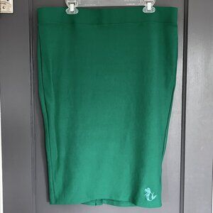 Torrid Disney The Little Mermaid Ariel Pencil Midi Ponte Skirt 2X Plus Sz Green